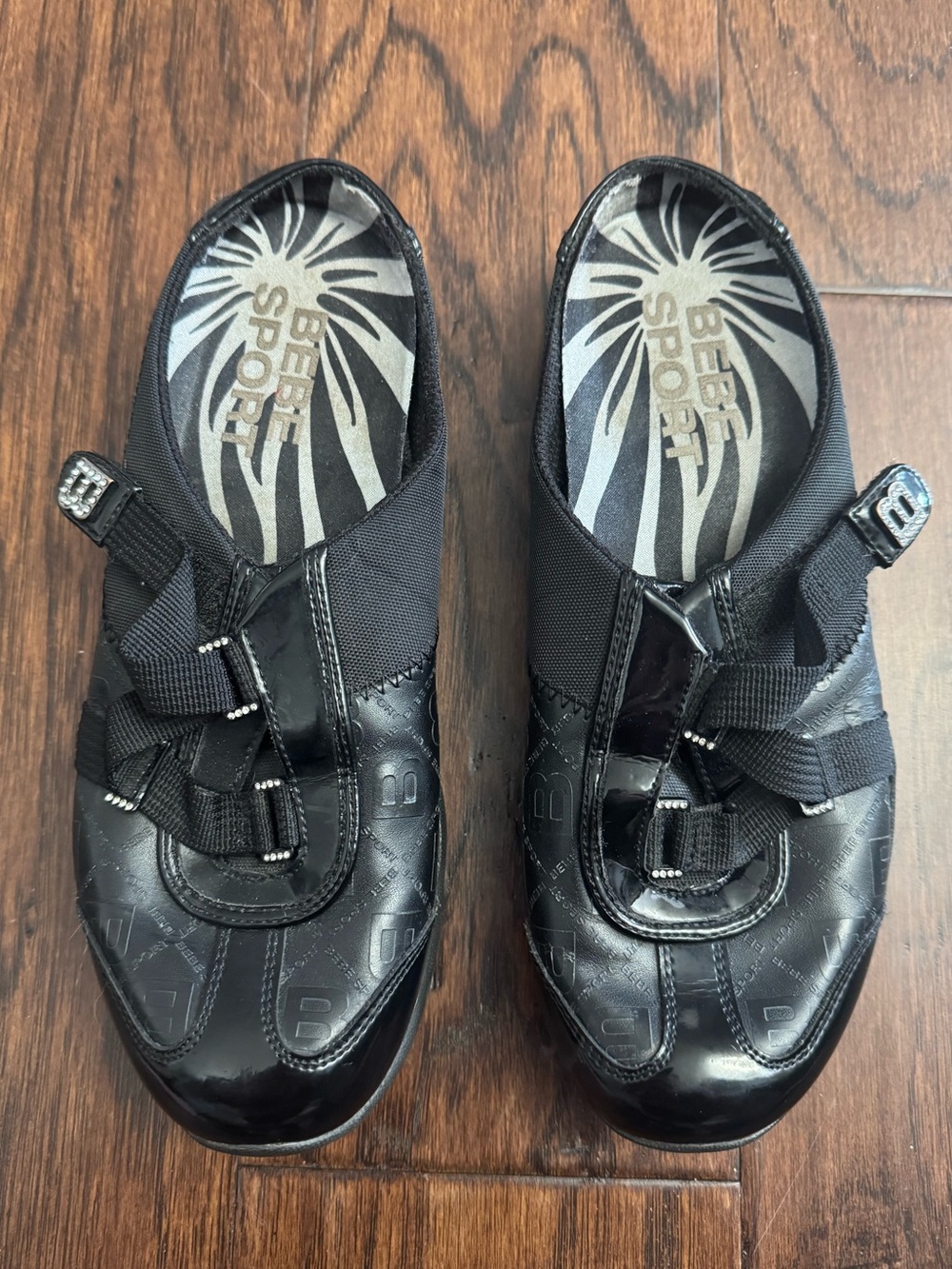 BEBE Sport Y2K black slip on Velcro strap women’s sneaker shoe - size 6